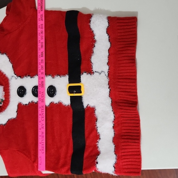 Santa Christmas Sweater Small Red White - Picture 7 of 8